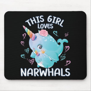 Tapis De Souris Cette Fille Aime Les Narwhals