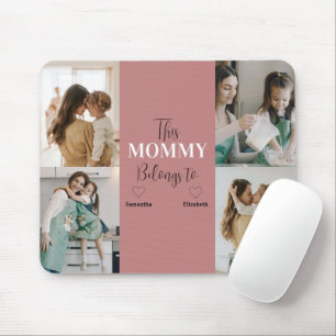Tapis De Souris "Cette Maman Appartient À" Photo Personnalisée Mou