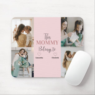Tapis De Souris "Cette Maman Appartient À" Photo Personnalisée Mou