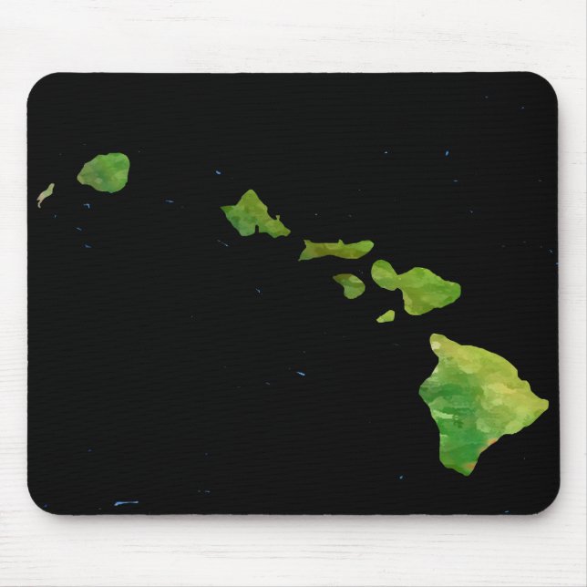 Tapis De Souris Chaîne d'île hawaïenne dans l'art abstrait (Devant)