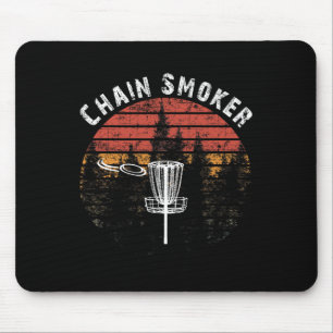 Tapis De Souris Chaîne Fumeur Disque Funny Golf Frisbee Golfer Vin