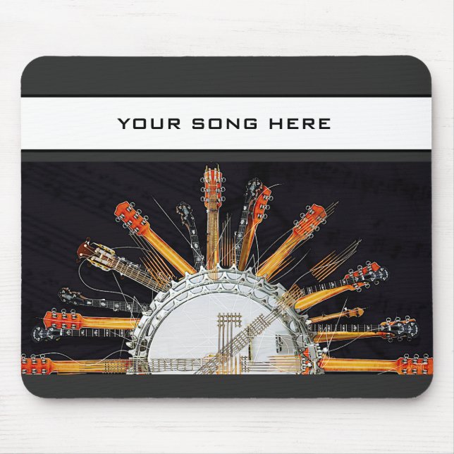 TAPIS DE SOURIS CHAÎNES DE GUITARE AU SOLEIL (Devant)