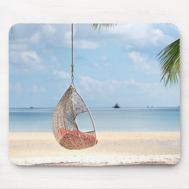 Tapis De Souris Chaise de suspension blanche (Devant)