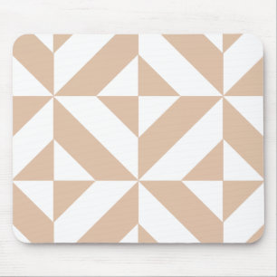 Tapis De Souris Chaleureux Beige Géométrique Motif