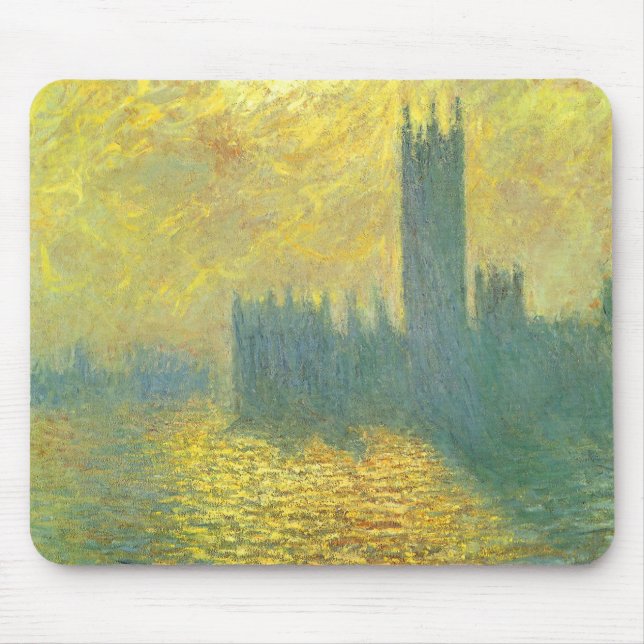 Tapis De Souris Chambres du Parlement, Stormy Sky par Claude Monet (Devant)
