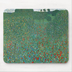 Tapis De Souris Champ de coquelicots par Gustav Klimt, Art Nouveau