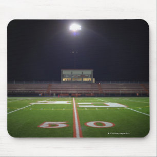 Tapis De Souris Champ de football américain lumineux la nuit