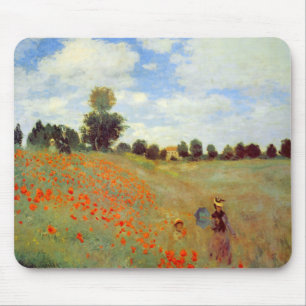 Tapis De Souris Champ des pavots, Claude Monet
