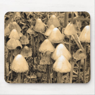 Tapis De Souris Champignons en Sepia
