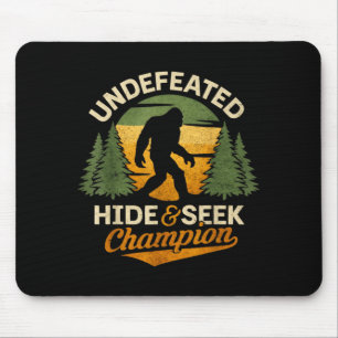 Tapis De Souris Champion de cache-cache Bigfoot drôle Sasquatch