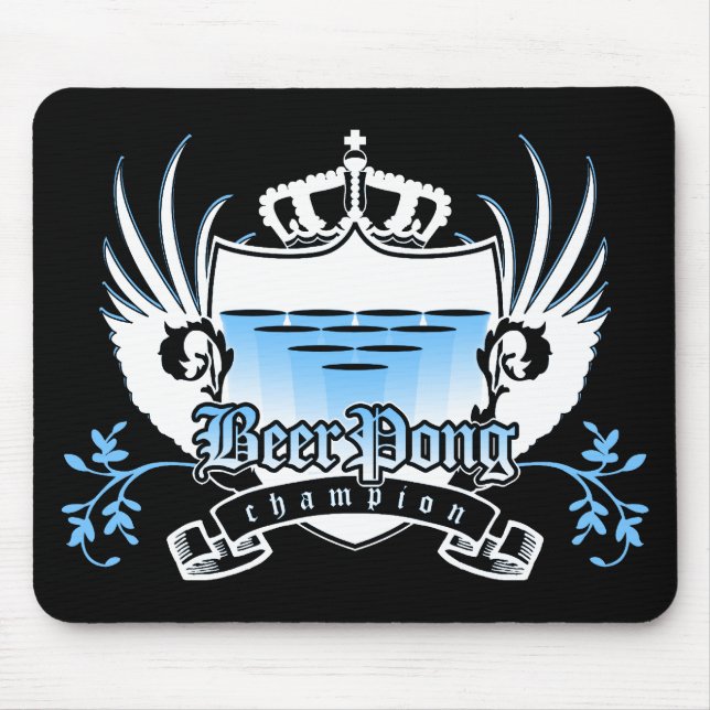 Tapis De Souris champion de pong de bière royal crest (Devant)
