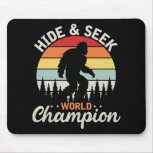 Tapis De Souris Champion du Monde de Cache-Cache de Bigfoot