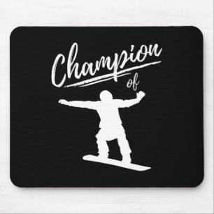 Tapis De Souris Champion Du Snowboard - Snowboard Snowboard