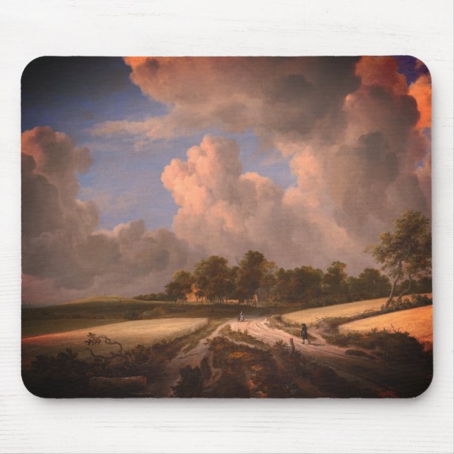 Tapis De Souris Champs de blé par van Ruisdael : (Devant)