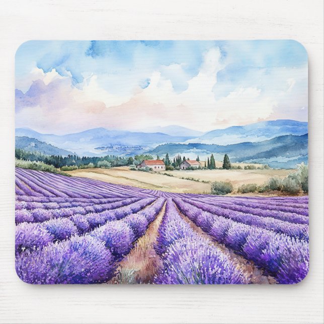 Tapis De Souris Champs de lavande beaux arts (Devant)