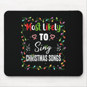 Tapis De Souris Chanter Chants Chansons De Noël Famille Matchin