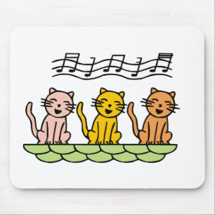 Tapis De Souris Chanter des chats Tshirts et cadeaux