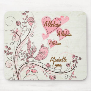 Tapis De Souris Chanter Personnaliser d'oiseaux Mousepad