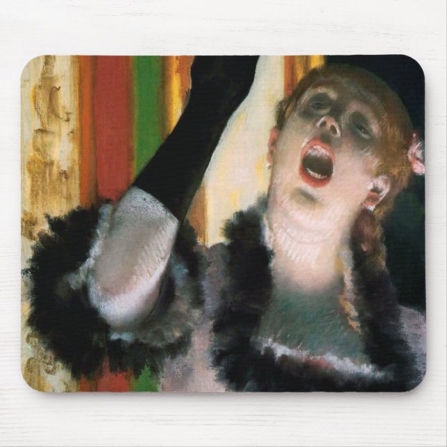 Tapis De Souris Chanteur avec un Glove, Edgar Degas (Devant)