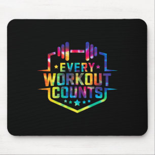 Tapis De Souris Chaque Exercice Compte Drôle Sayings Gym Motivés T