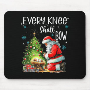 Tapis De Souris Chaque genou doit s'incliner drôle de Père Noël à