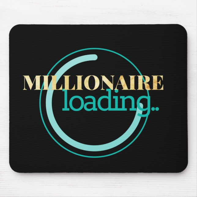 Tapis De Souris Chargement de millionnaire de motivation (Devant)