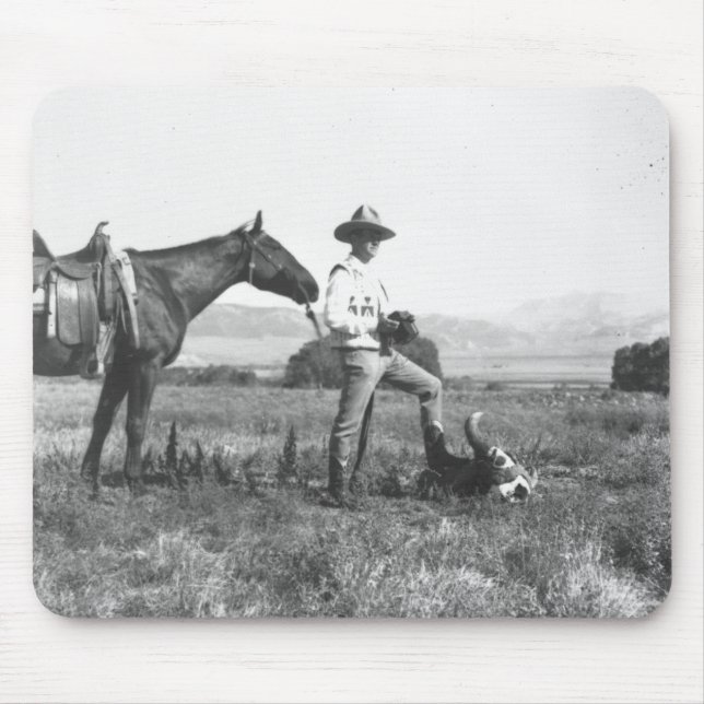 Tapis De Souris Charles Belden avec le cheval et le crâne (Devant)
