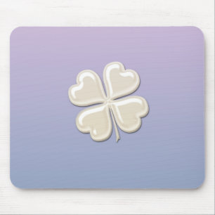 Tapis De Souris Charmant adorable chic perle chanceux shamrock