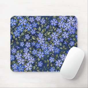 Tapis De Souris Charmantes fleurs de pervenche dispersées bleu pro