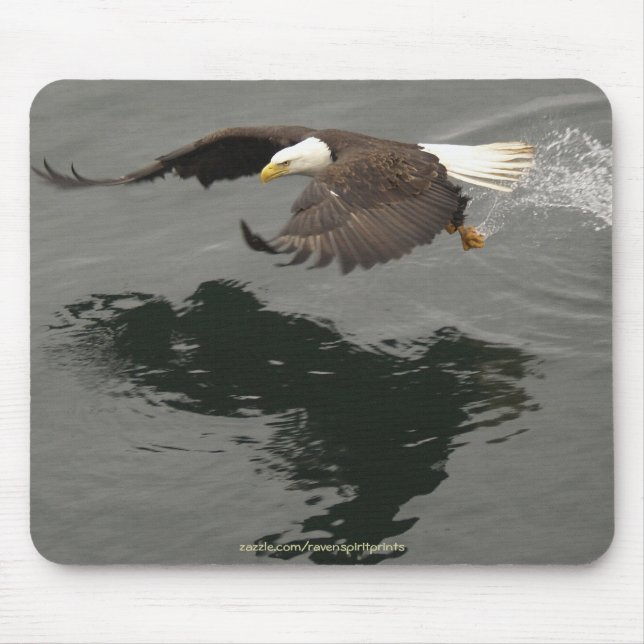 Tapis De Souris Chasse à l'aigle à tête blanche Mousepad (Devant)