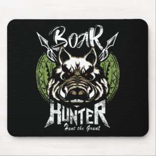 Tapis De Souris Chasse au porc amusant Chasseur de sanglier cadeau