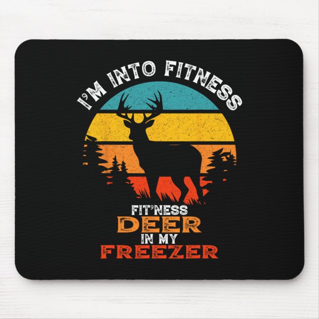 Tapis De Souris Chasse aux cerfs amusante Je suis en forme Deer Fr (Devant)