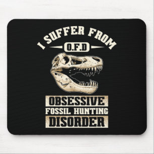 Tapis De Souris Chasse Fossile Dinosaure Bones Paléontologue Fossi