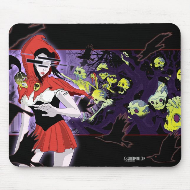 Tapis de souris chassé par obscurité rouge (Devant)