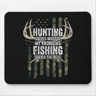Tapis De Souris Chasse Résoudre La Plupart De Mes Problèmes Pêcher
