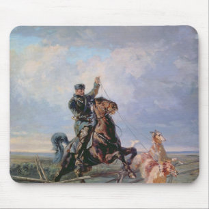 Tapis De Souris Chasseur avec les barzoïs, 1872