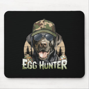 Tapis De Souris Chasseur d'oeufs Casquette de Camo Black Labrador