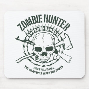 Tapis De Souris Chasseur Mousepad de zombi