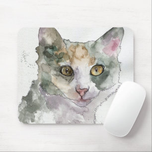 Tapis De Souris Chat à l'aquarelle