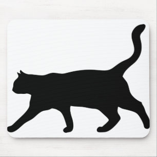 Tapis De Souris Chat Animal La Silhouette Domestique Chat Kitten