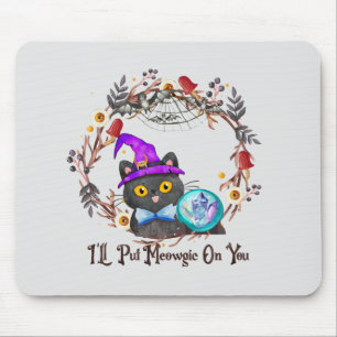 Tapis De Souris Chat aux sorcières mignonne et Punny
