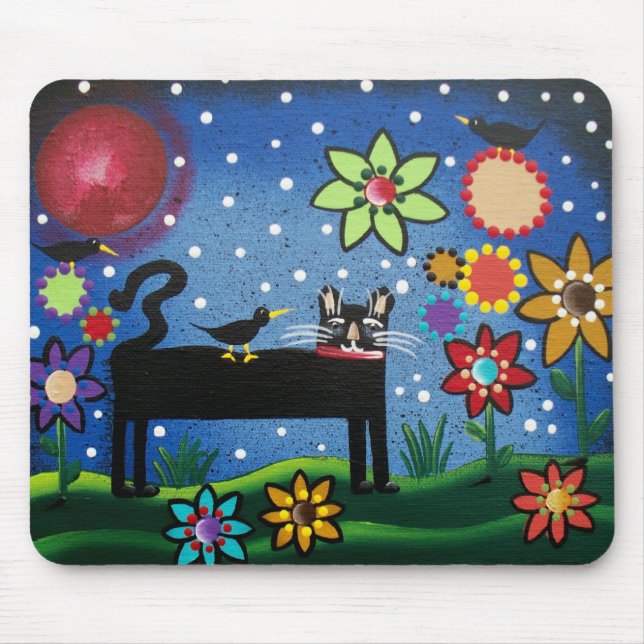 Tapis De Souris Chat avec l'attitude PAR LORI EVERETT Mousepad (Devant)