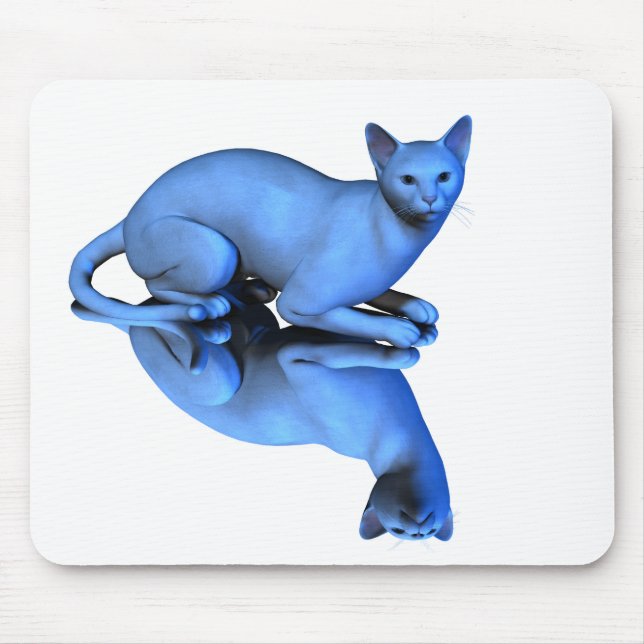 Tapis De Souris Chat bleu (Devant)