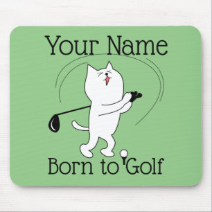 Tapis De Souris Chat Born au Golf