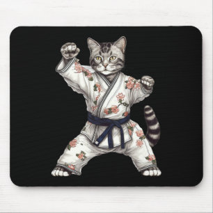 Tapis De Souris Chat Chaton Kitty Karaté Taekwondo Boxe thaïlandai