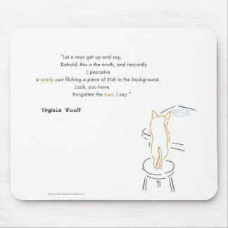 Tapis De Souris Chat chipant de la Virginie Woolf