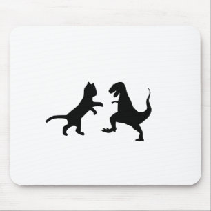 Tapis De Souris chat contre t-rex