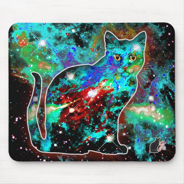 Tapis De Souris Chat cosmique Lambda (Devant)