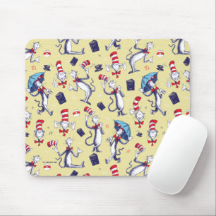Tapis De Souris Chat dans le Chapeau   Motif Jaune
