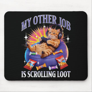 Tapis De Souris Chat de jeu drôle de gamer